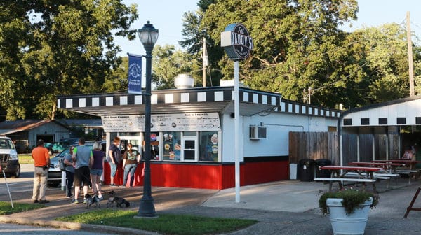 Fat Daddy's Grill & Chill restaurant with walk-up window and outdoor seating